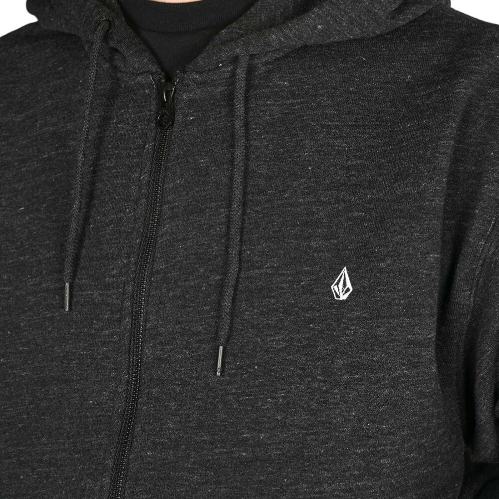 Volcom Single Stone Zip Hoodie - Heather Black