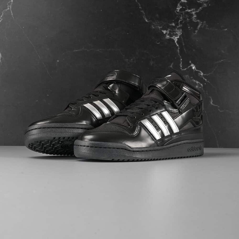 Adidas Heitor Da Silva Forum 84 Mid ADV Skate Shoes - Core Black/Silver/Core Black