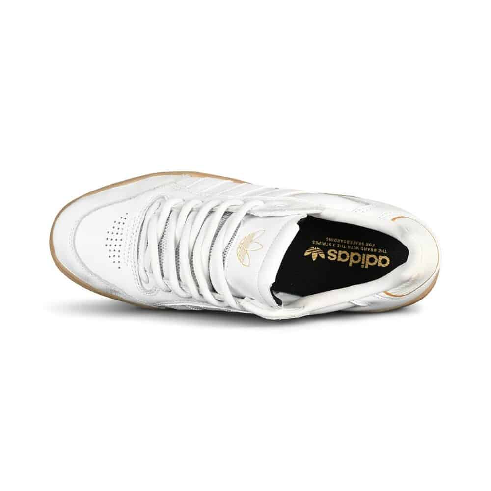 Adidas Tyshawn Low Skate Shoes - White/White/Gum