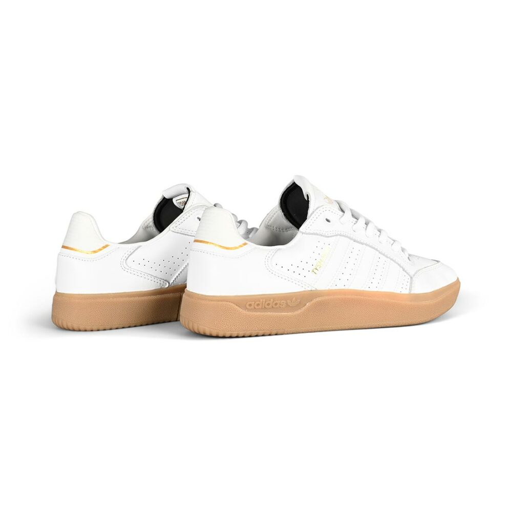 Adidas Tyshawn Low Skate Shoes - White/White/Gum