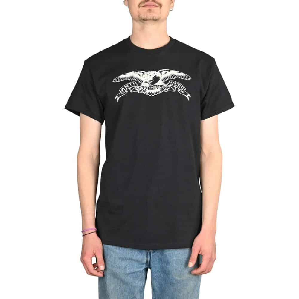 Anti Hero Basic Eagle S/S T-Shirt - Black/White Tinted