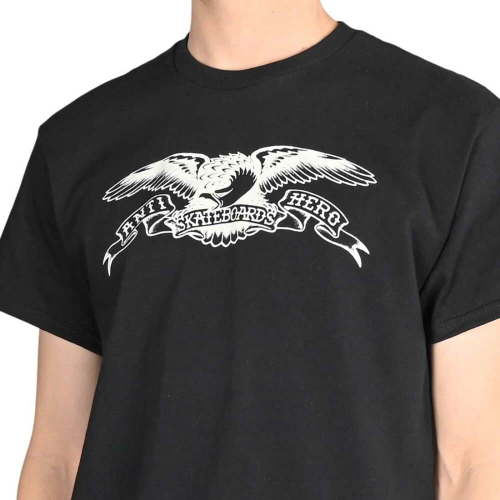 Anti Hero Basic Eagle S/S T-Shirt - Black/White Tinted