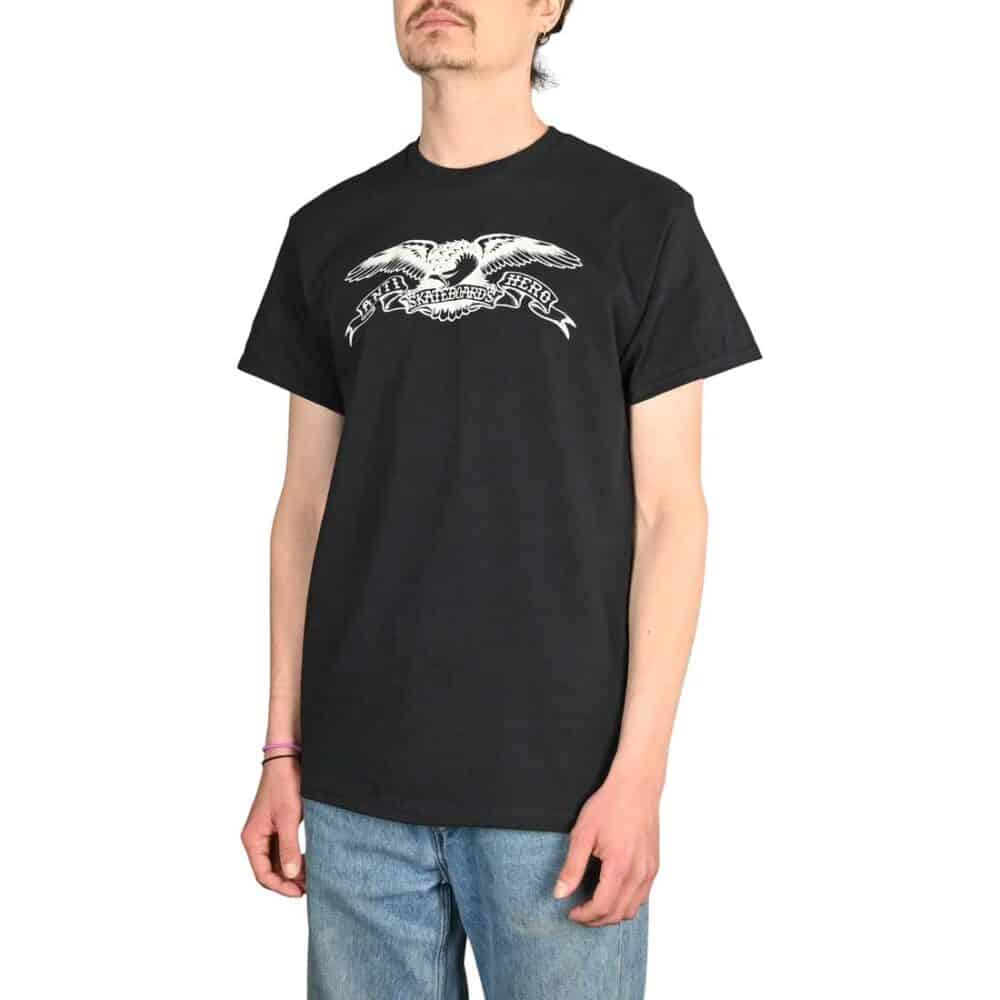 Anti Hero Basic Eagle S/S T-Shirt - Black/White Tinted