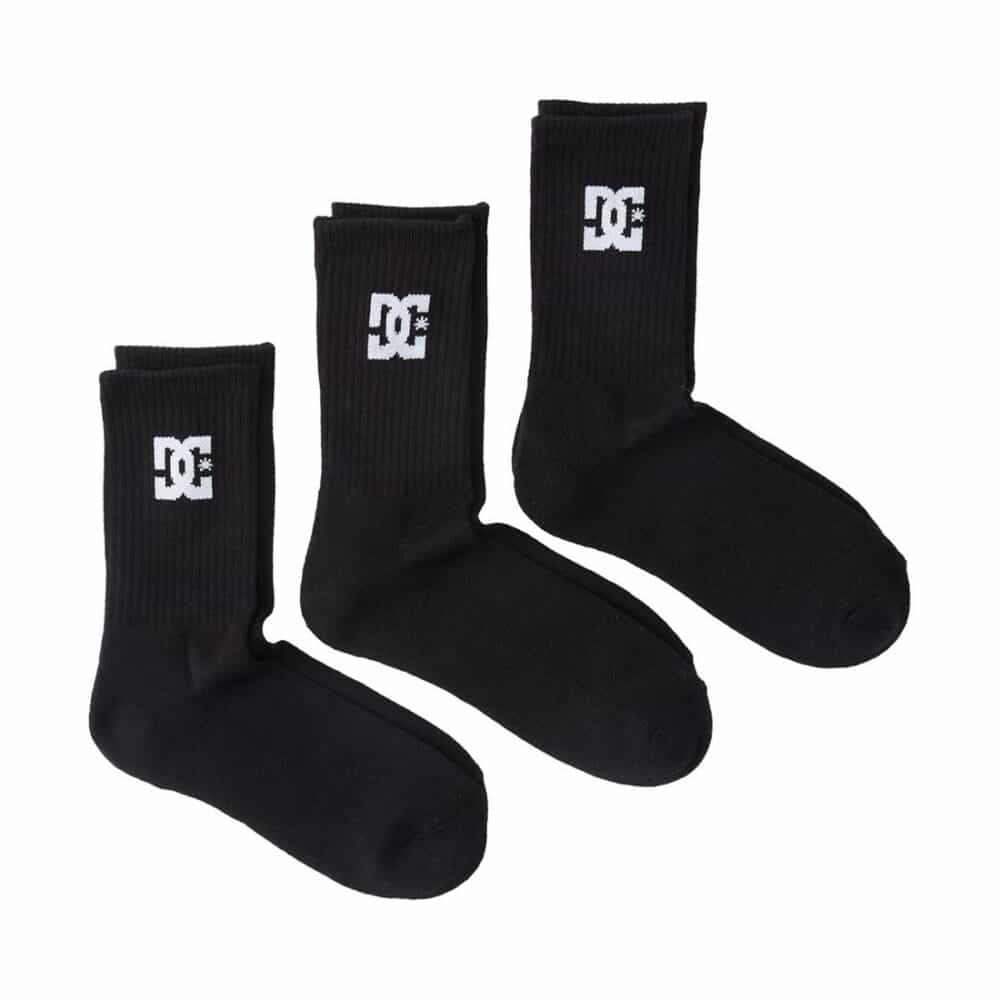 DC Crew Socks 3 Pack - Black