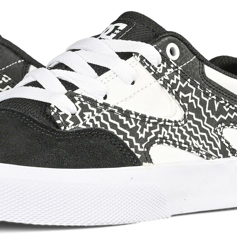 DC Kalis Vulc (Youth) Skate Shoes - Black/White/Black