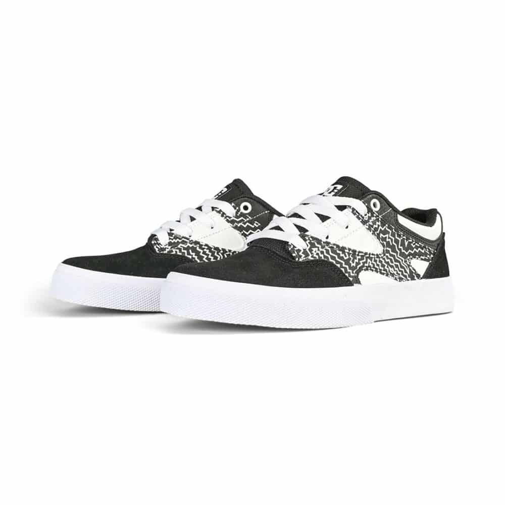 DC Kalis Vulc (Youth) Skate Shoes - Black/White/Black