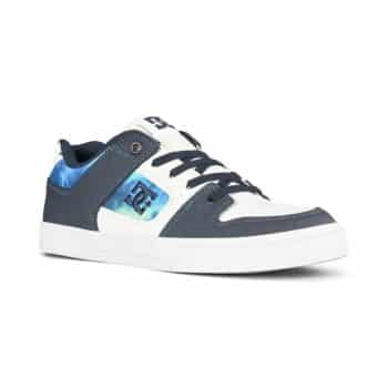 DC Pure Elastic (Youth) Skate Shoes - White/Blue/Green