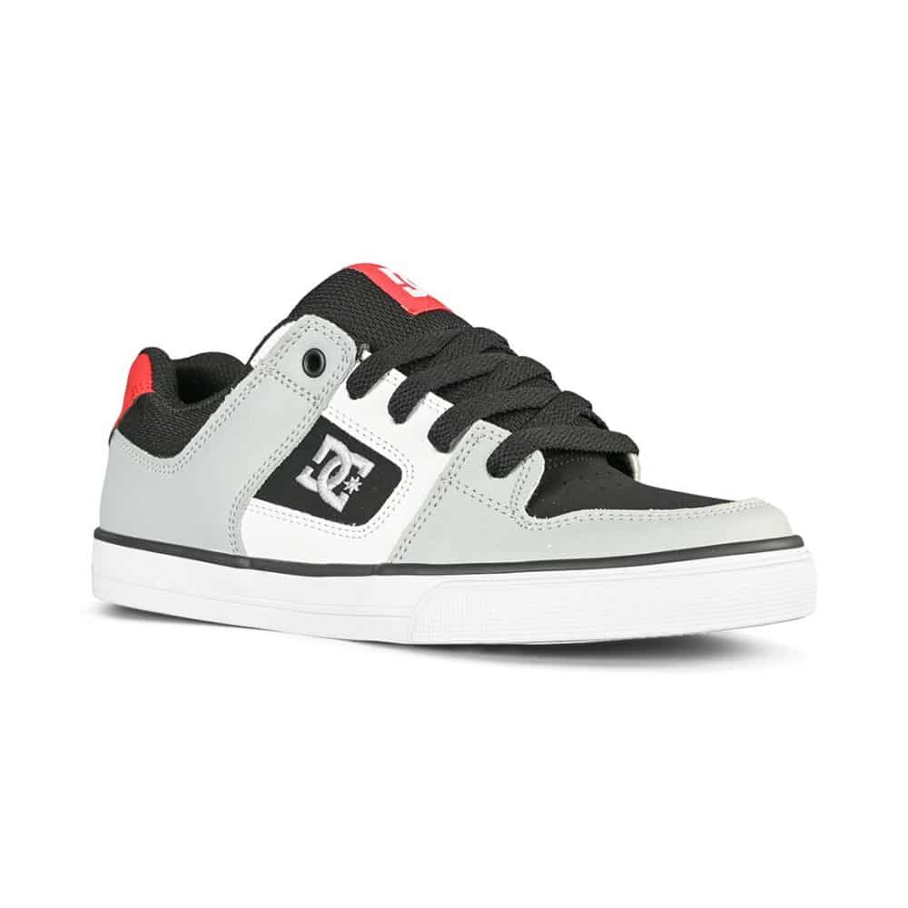 DC Pure (Youth) Skate Shoes - Black/Grey/Grey