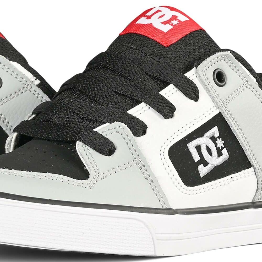 DC Pure (Youth) Skate Shoes - Black/Grey/Grey