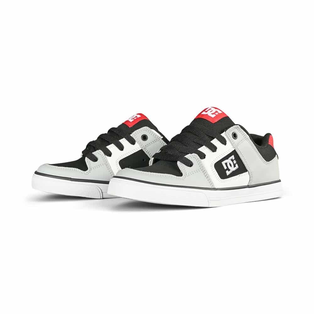 DC Pure (Youth) Skate Shoes - Black/Grey/Grey