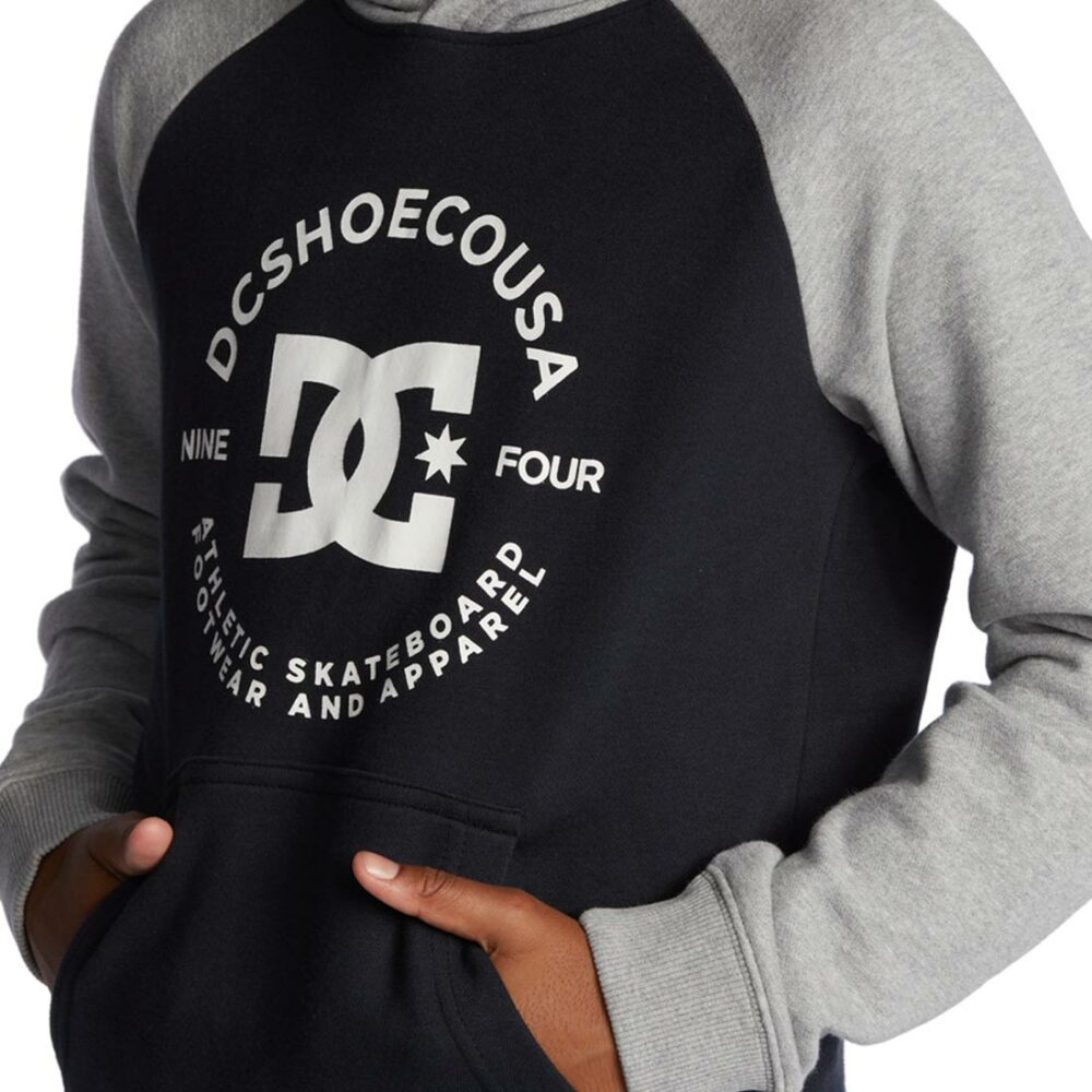 DC Star Pilot (Youth) Pullover Hoodie - Black/Grey Heather