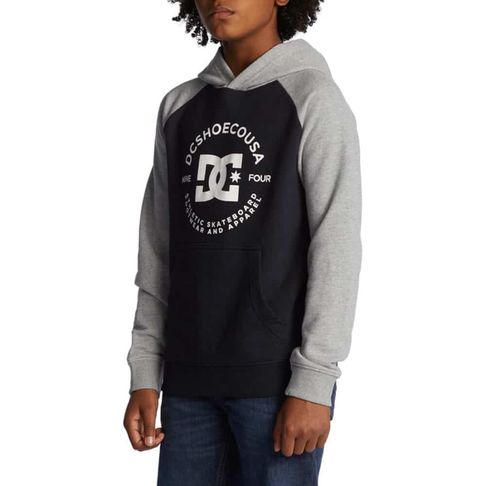DC Star Pilot (Youth) Pullover Hoodie - Black/Grey Heather