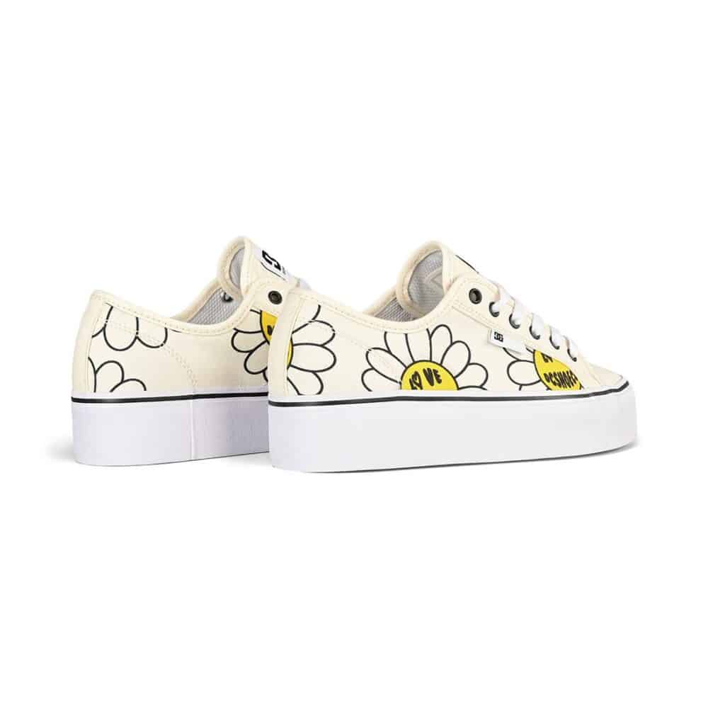 DC Women's Manual Platform Shoes - White/Black/Flower
