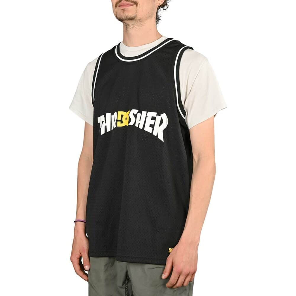 DC x Thrasher Basketball Jersey Vest - Black