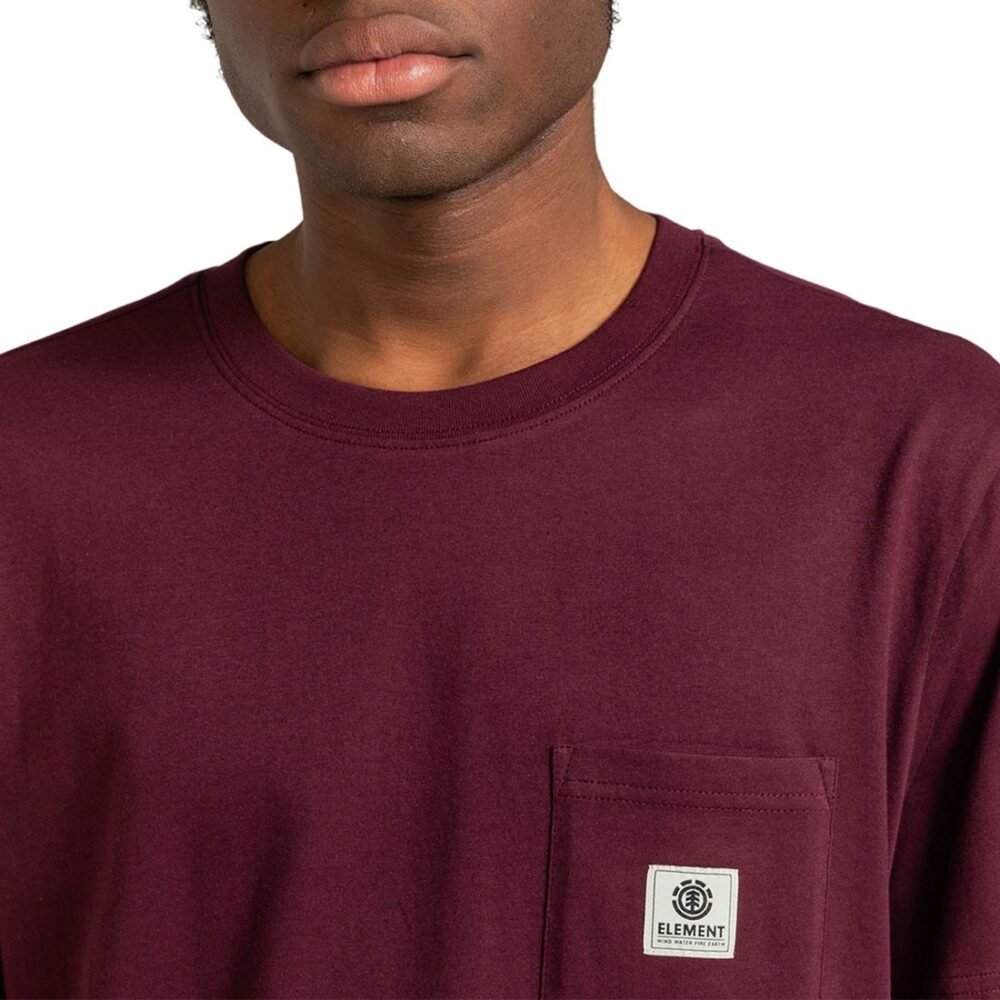 Element Basic Pocket S/S T-Shirt - Burgundy