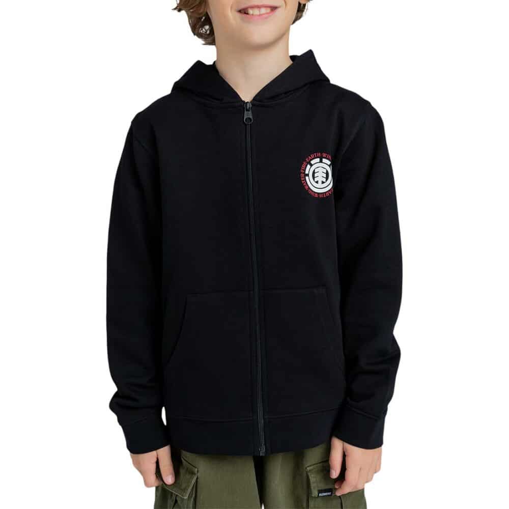 Element Seal (Youth) Zip-Up Hoodie - Flint Black