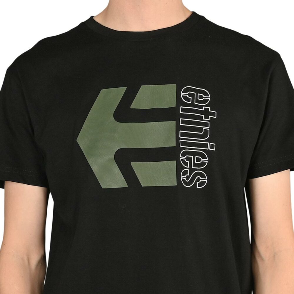 Etnies Corp Combo S/S T-Shirt - Black/Green/White