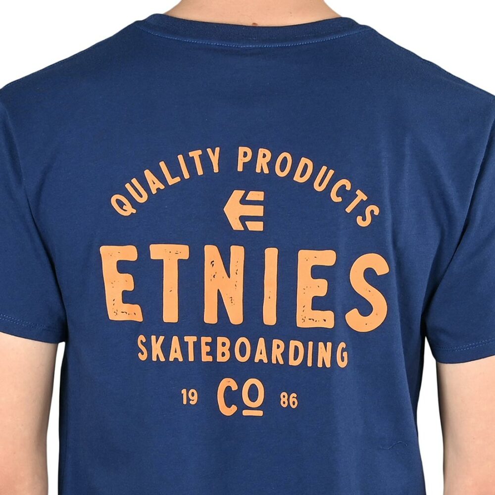 Etnies Skate Co S/S T-Shirt - Navy/Orange