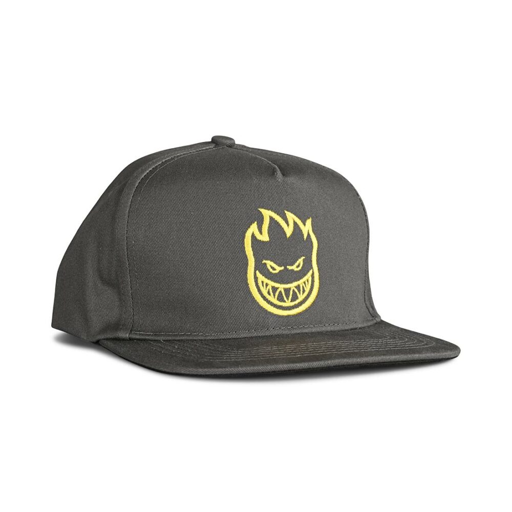 Spitfire Bighead Snapback Hat - Charcoal/Yellow