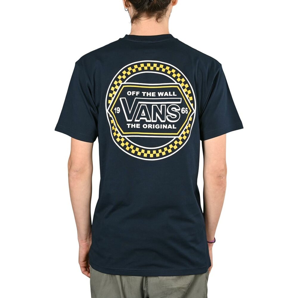 Vans Circle Checker Drop V S/S T-Shirt - Navy