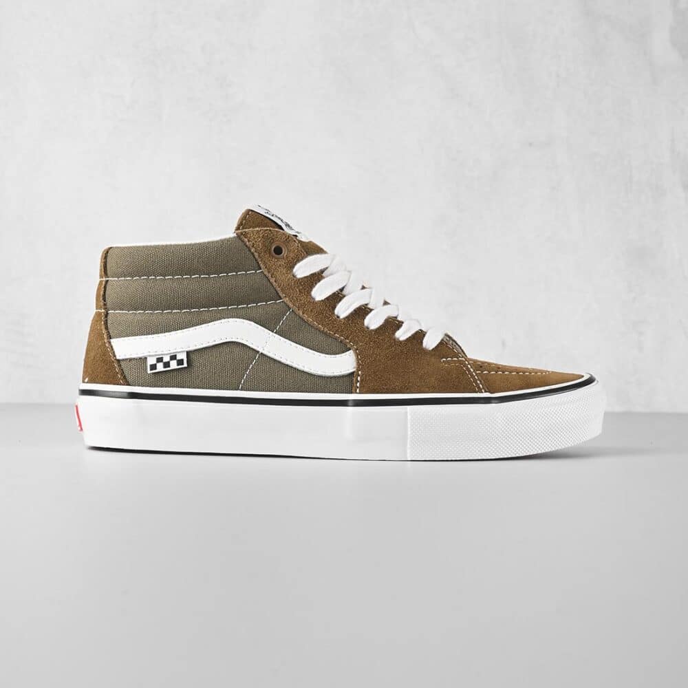 Vans Sk8-Mid Grosso Shoes - Fatigue/White