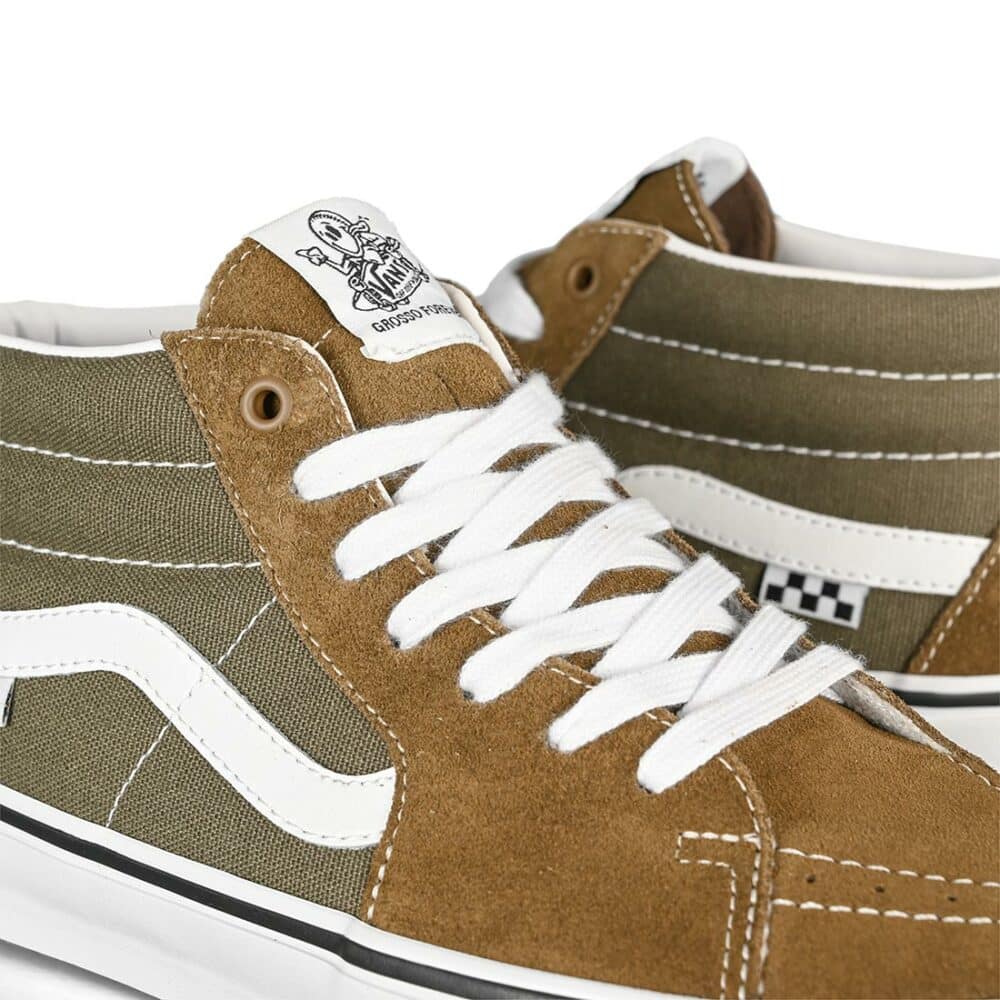 Vans Sk8-Mid Grosso Shoes - Fatigue/White