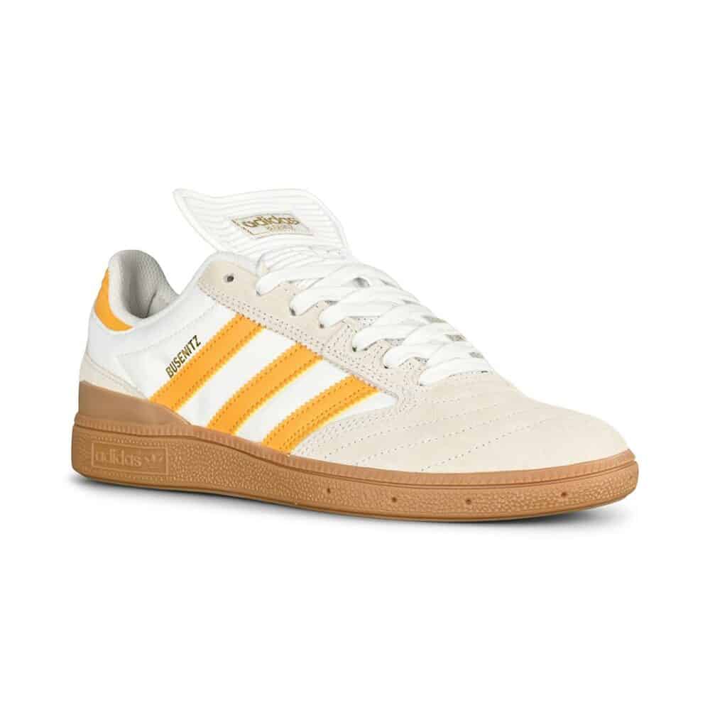 Adidas Busenitz Skate Shoes - Crystal White/Preloved Yellow/Gum