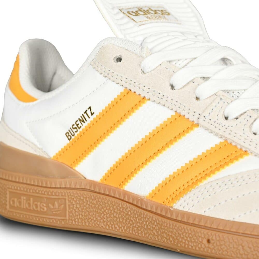 Adidas Busenitz Skate Shoes - Crystal White/Preloved Yellow/Gum