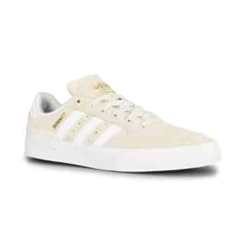 Adidas Busenitz Vulc II Skate Shoes - Crystal White/White/Gold Metallic