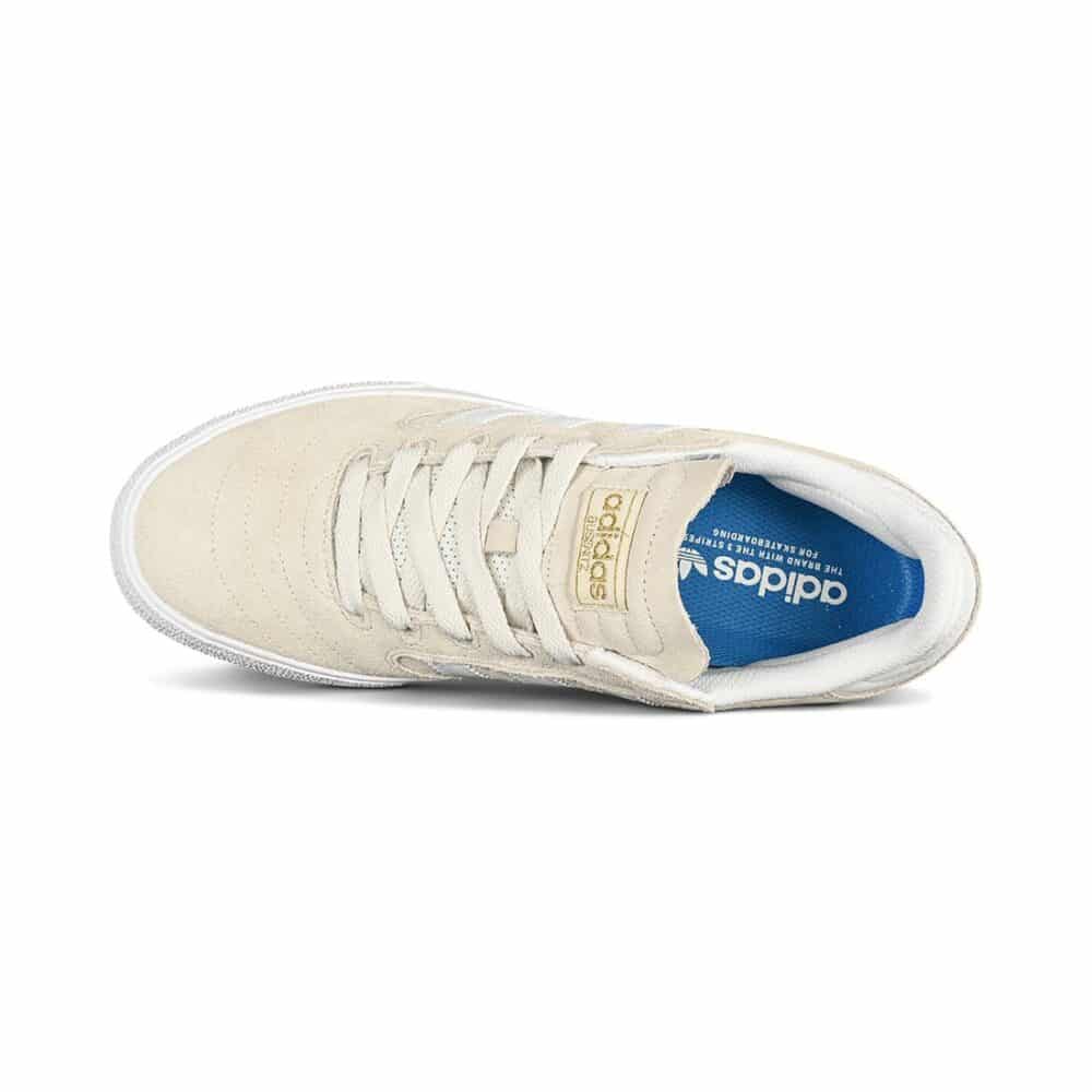 Adidas Busenitz Vulc II Skate Shoes - Crystal White/White/Gold Metallic