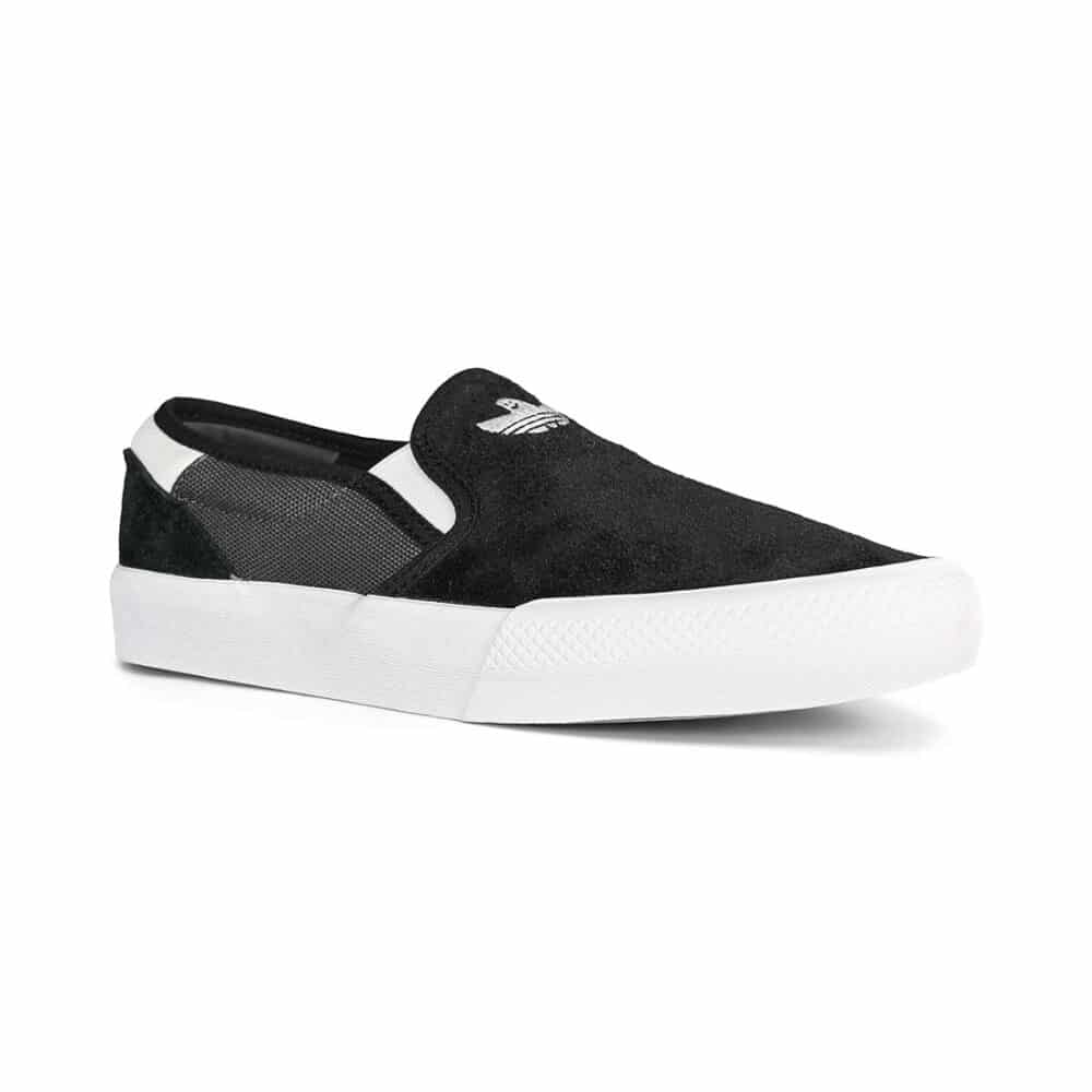 Adidas Shmoofoil Slip-On Skate Shoes - Core Black/Grey Six/Cloud White