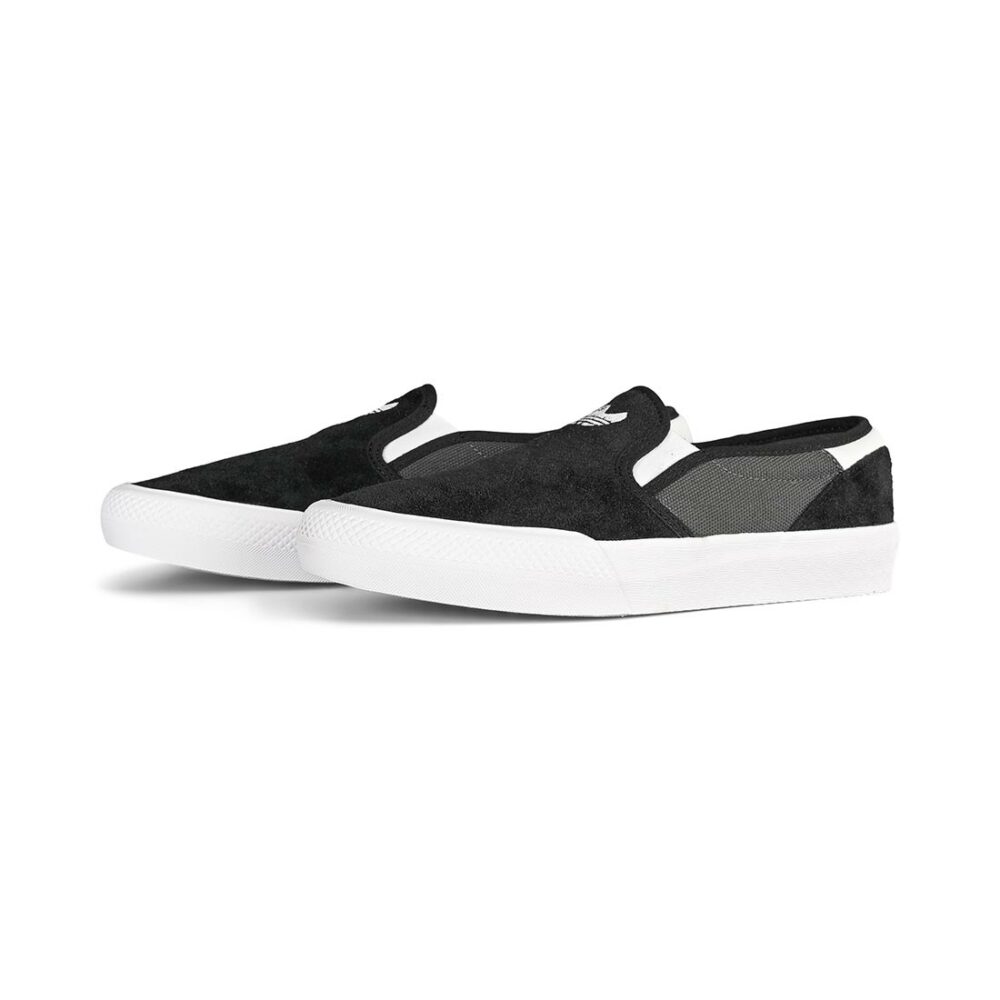 Adidas Shmoofoil Slip-On Skate Shoes - Core Black/Grey Six/Cloud White