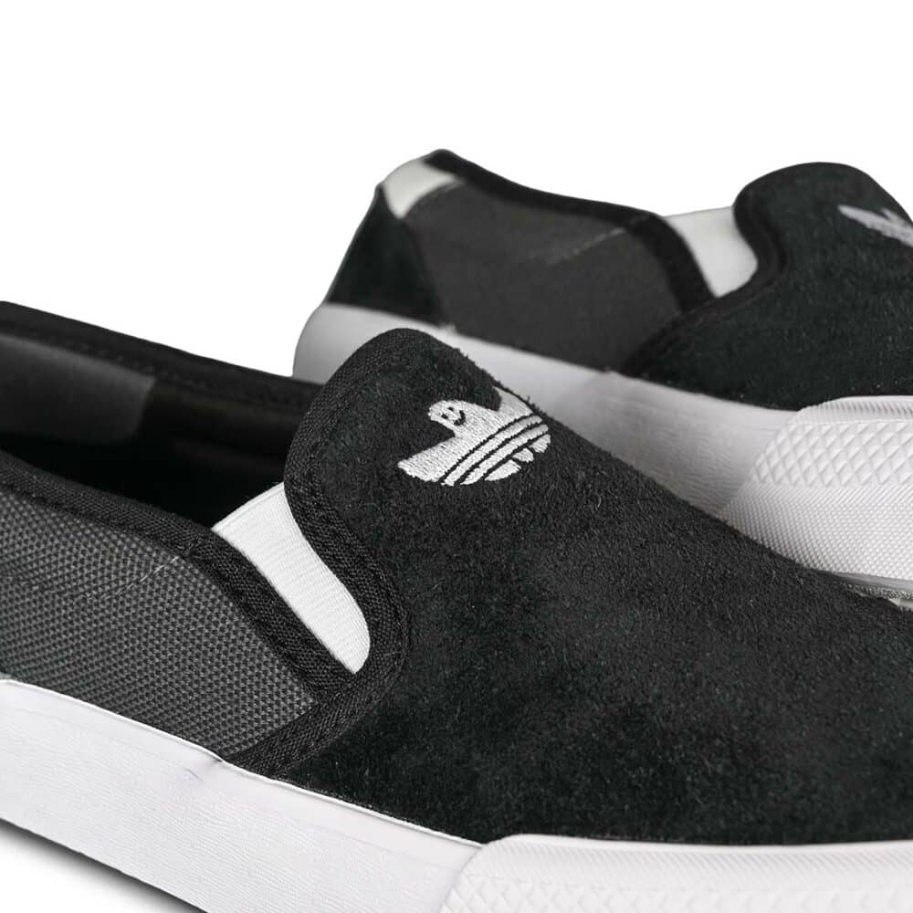 Adidas Shmoofoil Slip-On Skate Shoes - Core Black/Grey Six/Cloud White