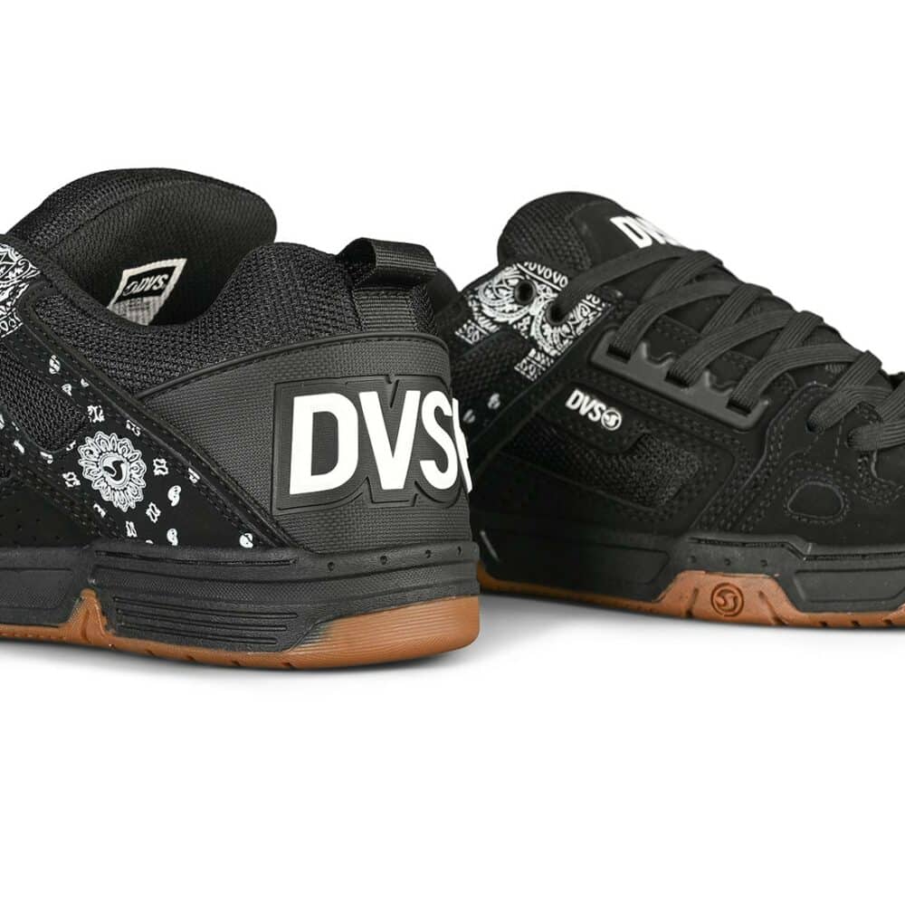 DVS Comanche Skate Shoes - Black/White/Print