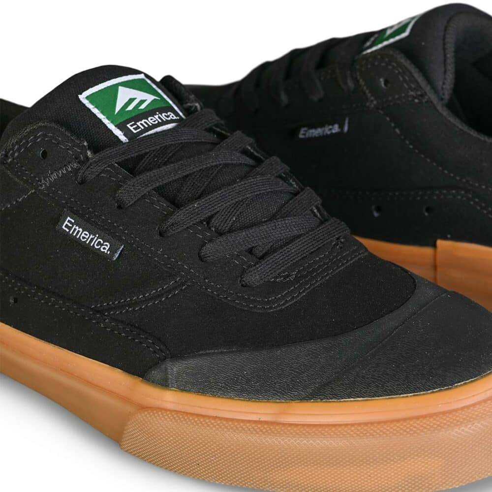 Emerica Vulcano Skate Shoes - Black/Grey/Gum