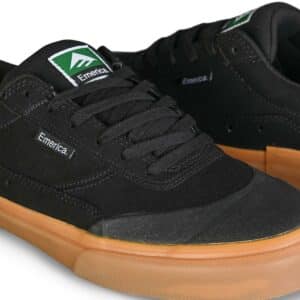 Emerica Vulcano Skate Shoes Black Grey Gum Supereight