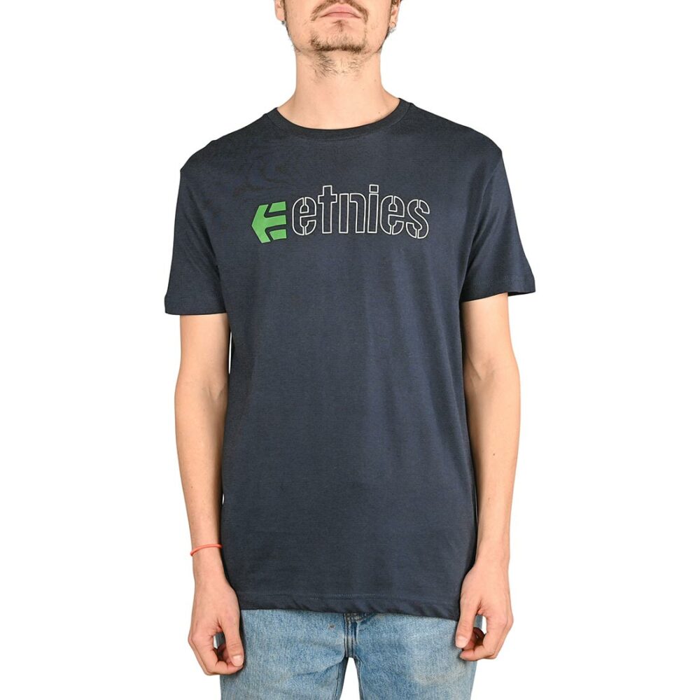 Etnies Ecorp S/S T-Shirt - Navy/White