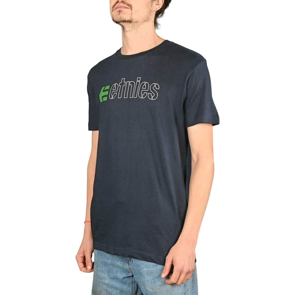 Etnies Ecorp S/S T-Shirt - Navy/White