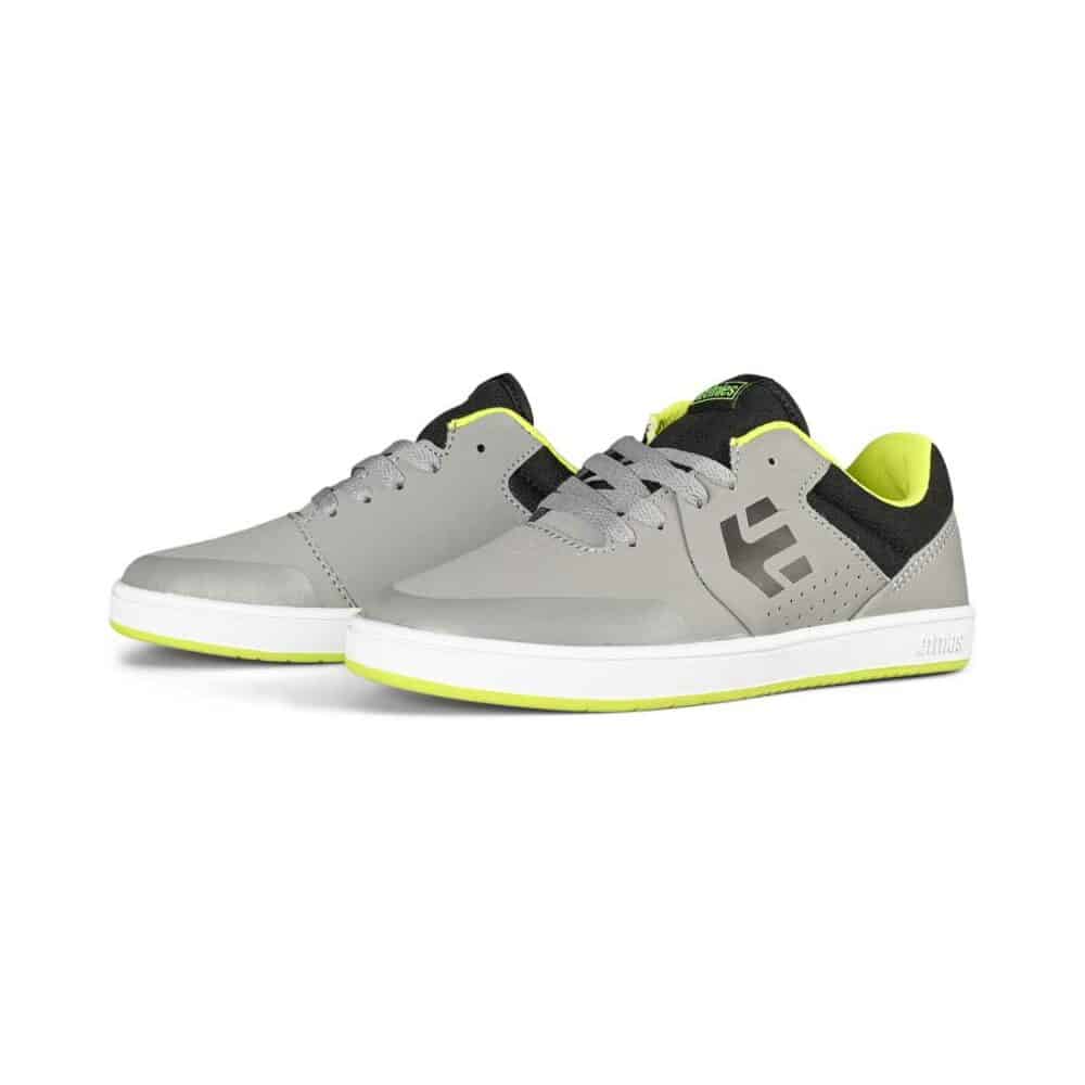 Etnies Marana (Youth) Skate Shoes - Grey/Lime/White