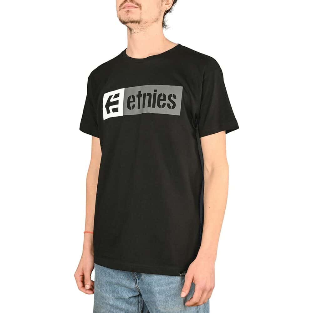 Etnies New Box S/S T-Shirt - Black/Grey/White