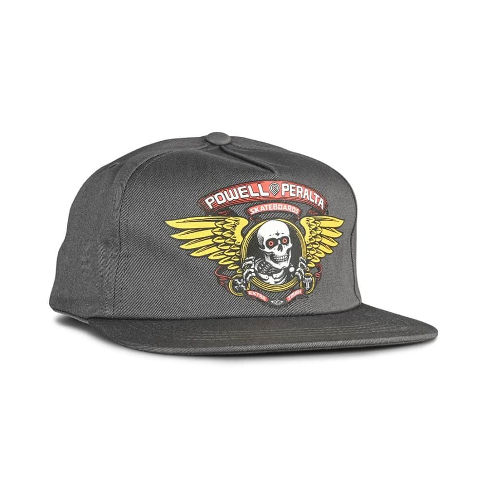 Powell Peralta Winged Ripper Snapback Cap - Charcoal