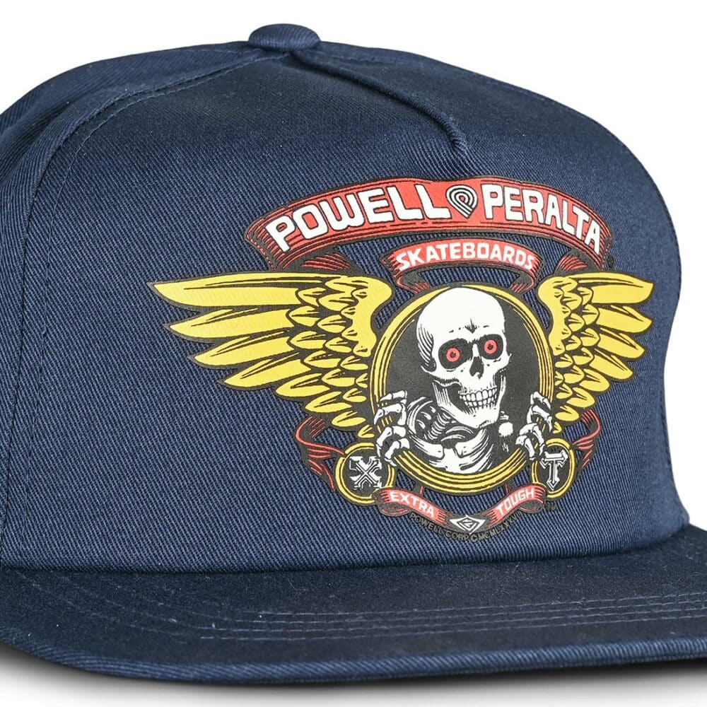 Powell Peralta Winged Ripper Snapback Cap - Navy