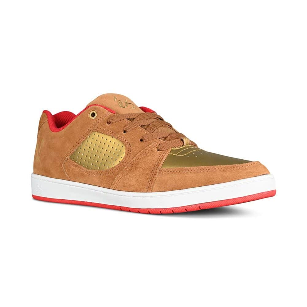 eS Accel Slim Skate Shoes - Brown/Bling/Bling