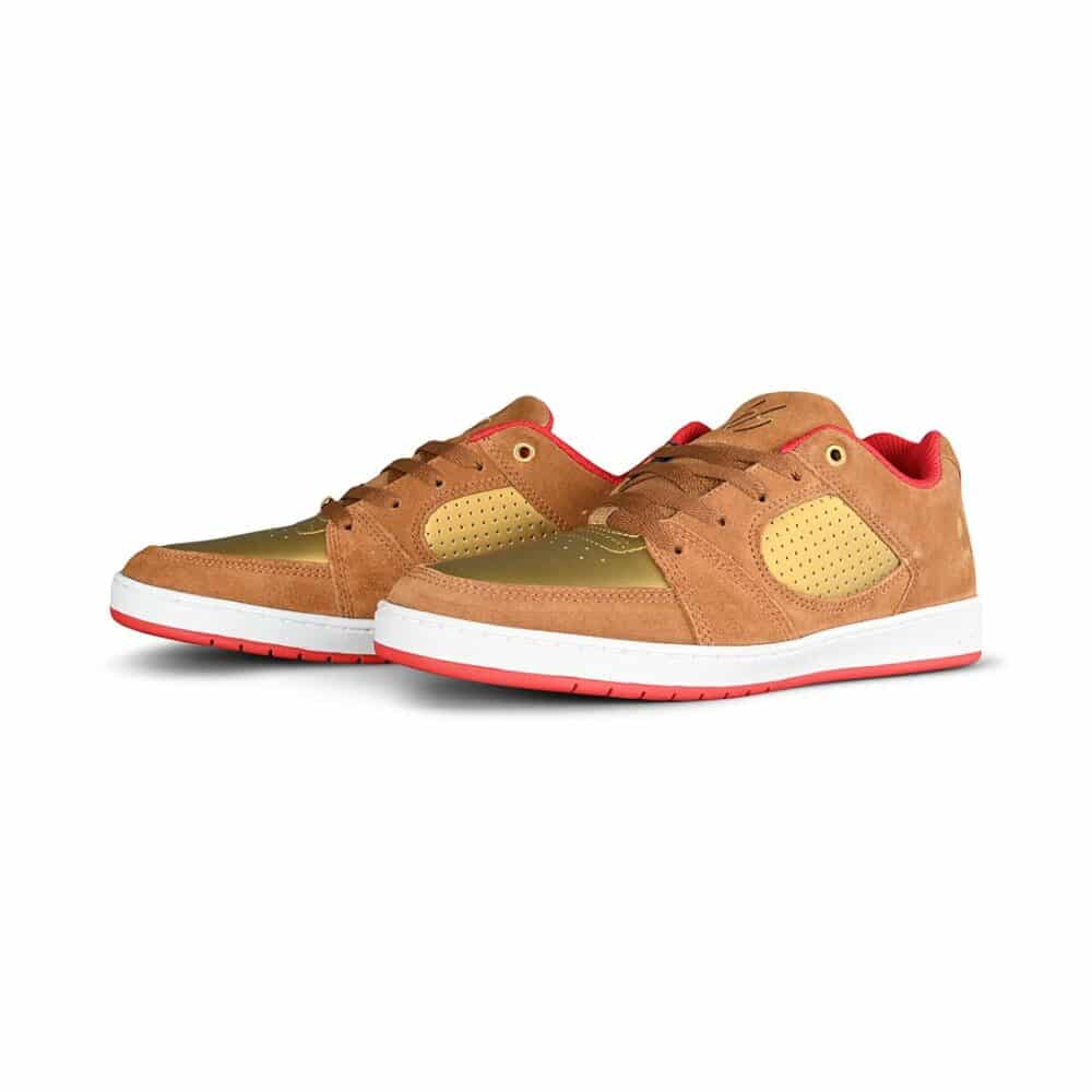 eS Accel Slim Skate Shoes - Brown/Bling/Bling