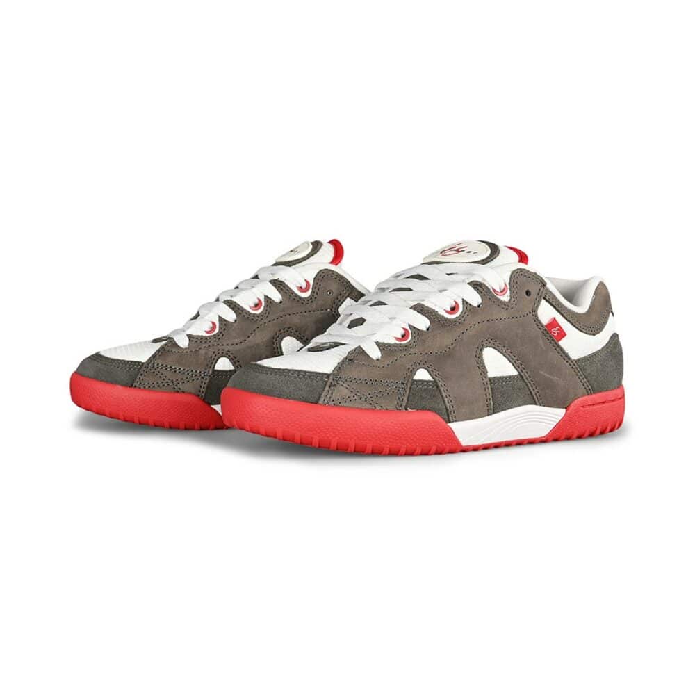 eS One Nine 7 Skate Shoes - Grey/White/Red