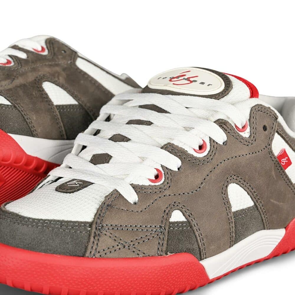 eS One Nine 7 Skate Shoes - Grey/White/Red