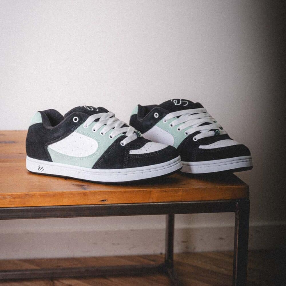 eS Accel OG Skate Shoes - Black/White/Turquoise