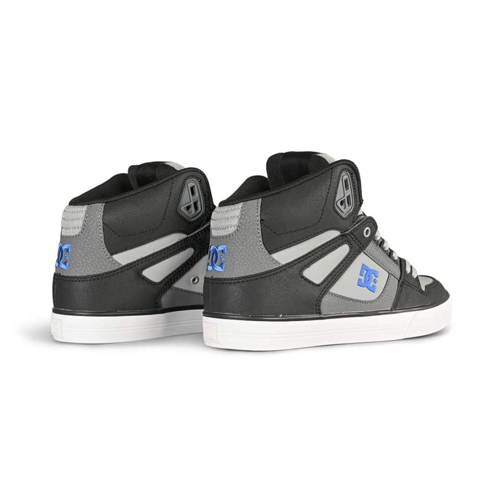DC Pure High Top WC Skate Shoes - Black/Grey/Blue