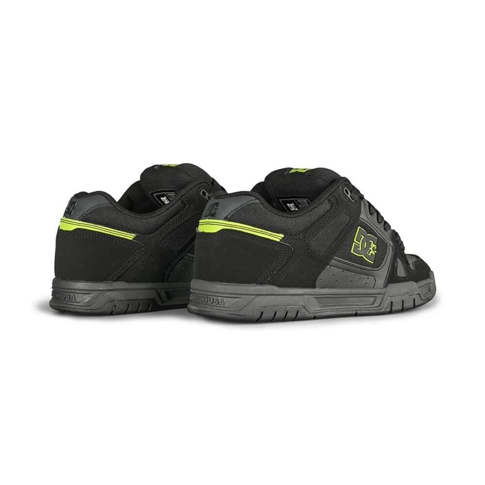 DC Stag Skate Shoes - Black/Lime