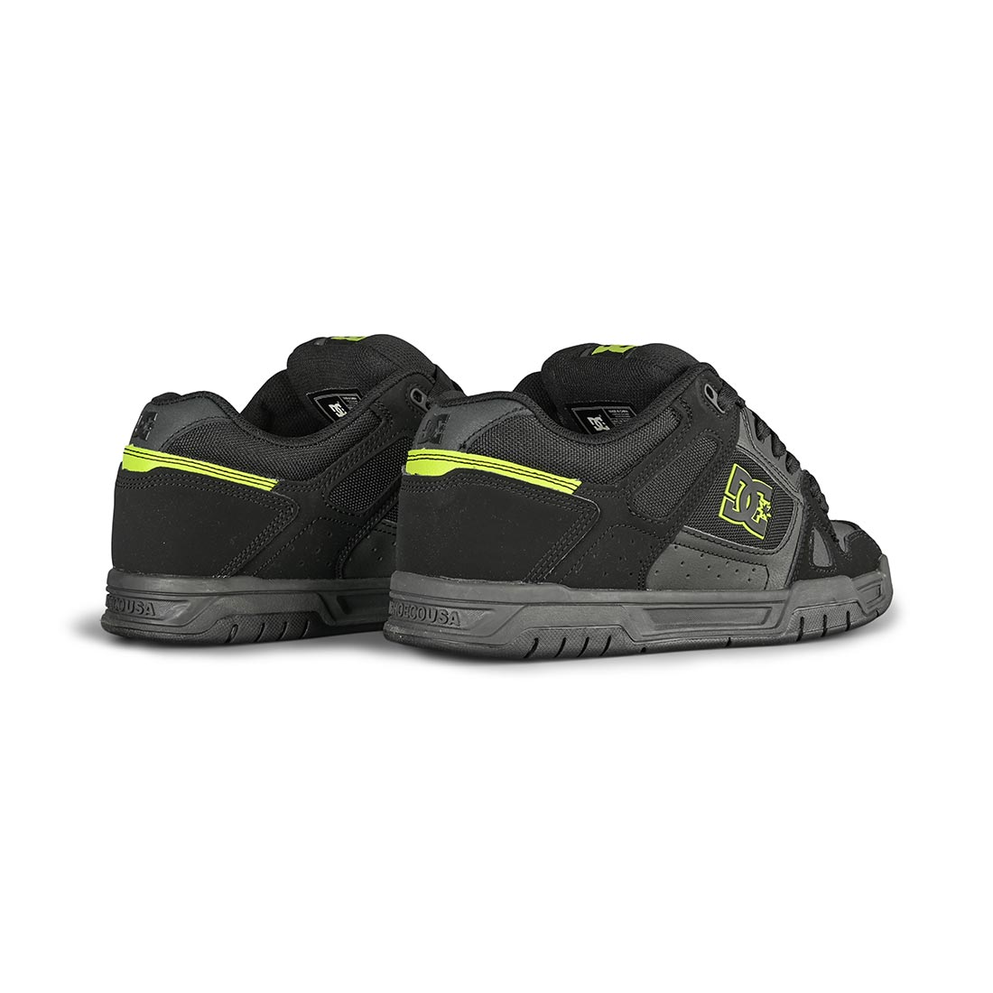 DC Stag Skate Shoes - Black/Lime Green - Supereight